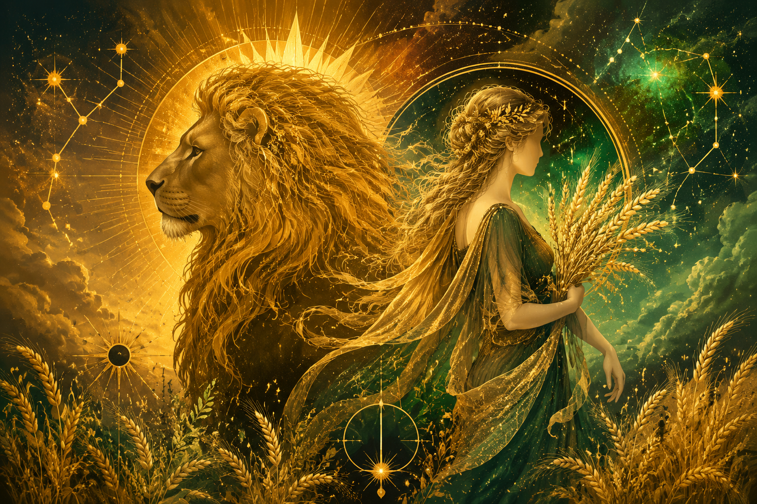 Sierpień w zodiaku - Lew i Panna pod jednym letnim niebem