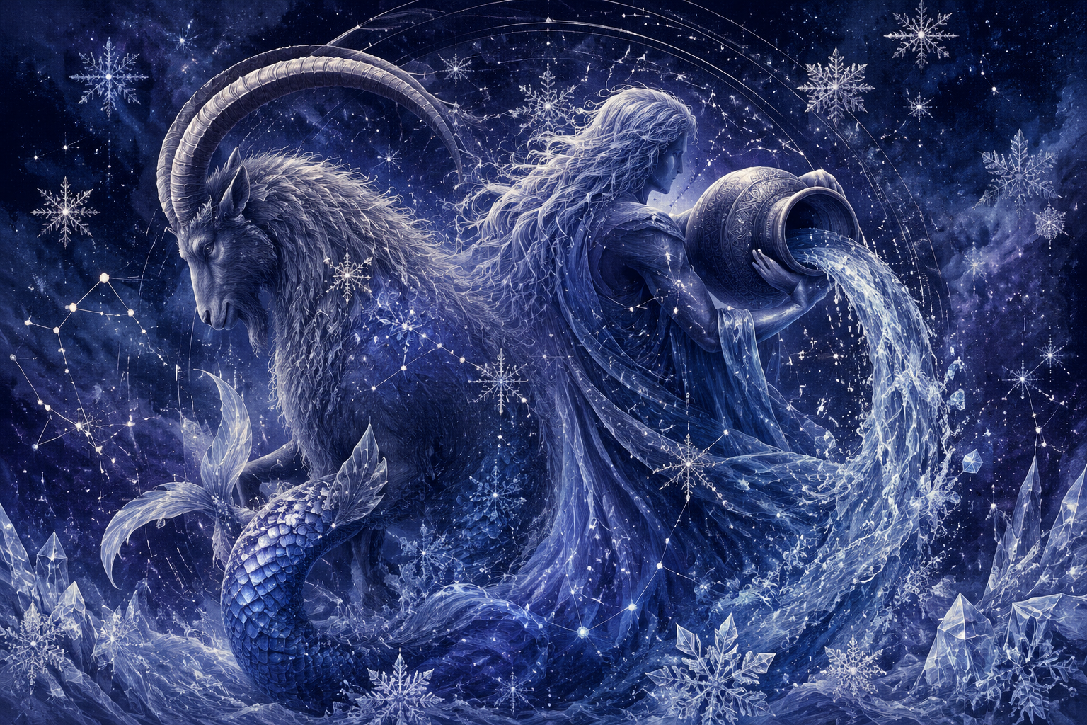Styczeń w zodiaku — Koziorożec i Wodnik krok po kroku